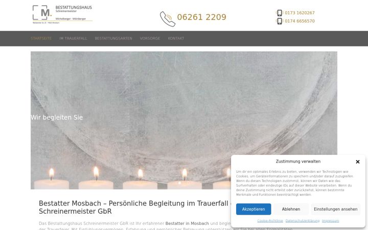Screenshot of bestattungshaus-mosbach.de