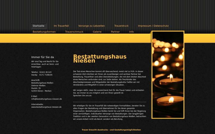 Zrzut ekranu bestattungshaus-niessen.de