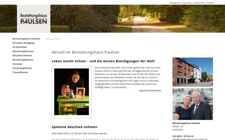 Screenshot of bestattungshaus-paulsen.de