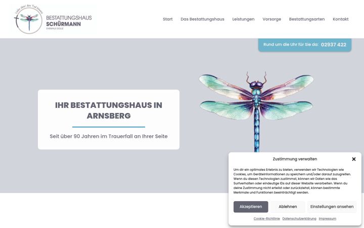 Zrzut ekranu bestattungshaus-schuermann.de