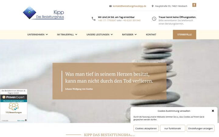 Screenshot von bestattungshauskipp.de