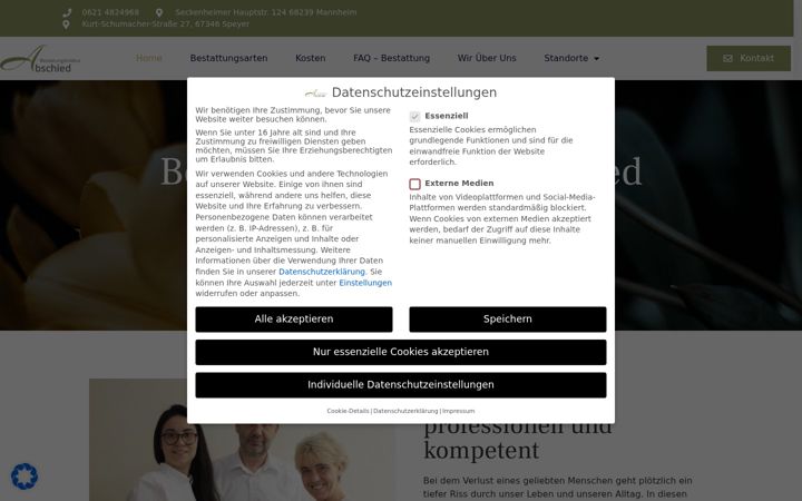 Screenshot of bestattungsinstitut-abschied.de