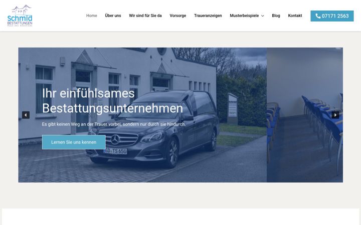 Screenshot of bestattungsinstitut-schmid.de