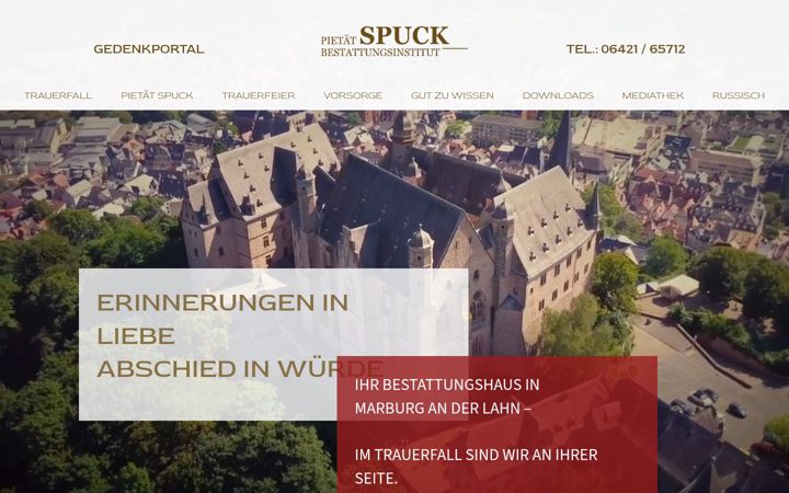 Screenshot of bestattungsinstitut-spuck.de