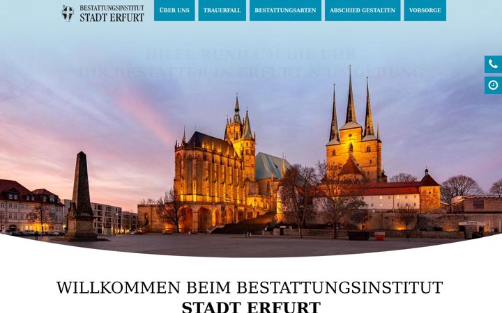 Screenshot of bestattungsinstitut-stadt-erfurt.de