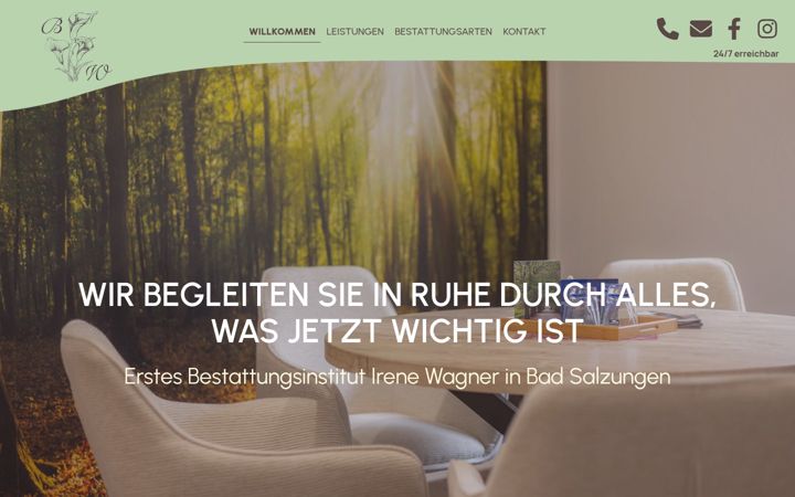 Screenshot di bestattungsinstitut-wagner.de