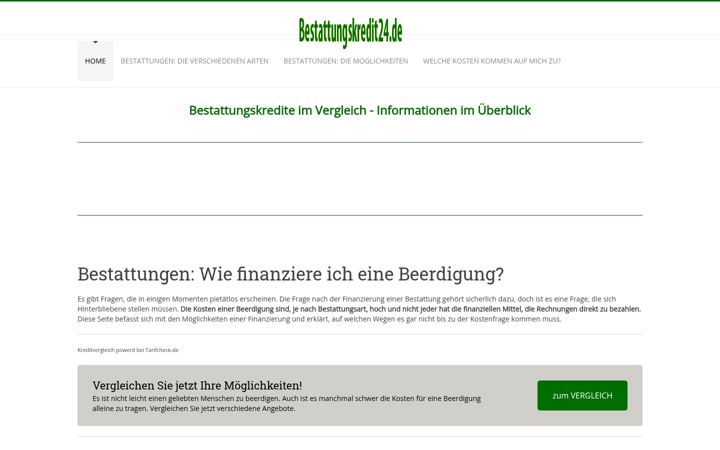 Screenshot of bestattungskredit24.de