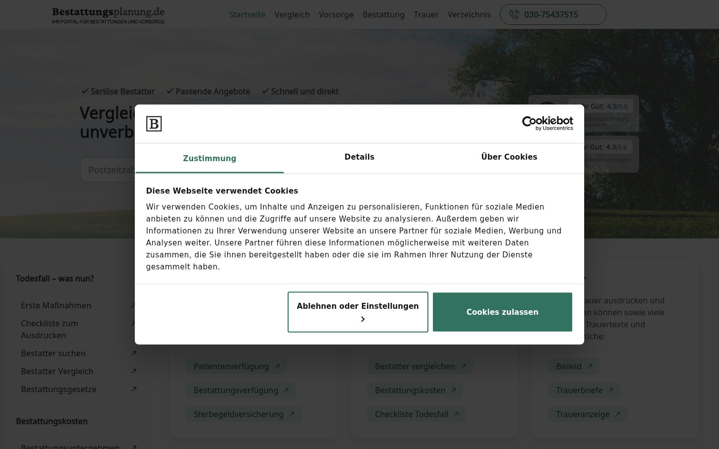Sutikimo reklamjuostės, rodytos prieš bet kokią sąveiką, ekrano kopija