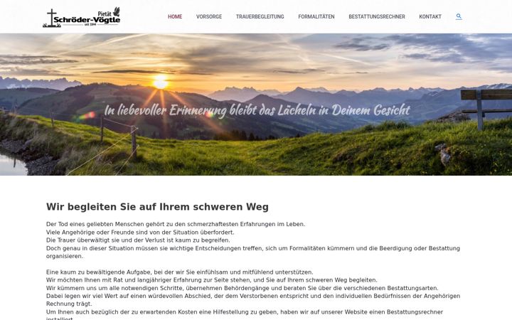 Screenshot ta' bestattungsrechner.de