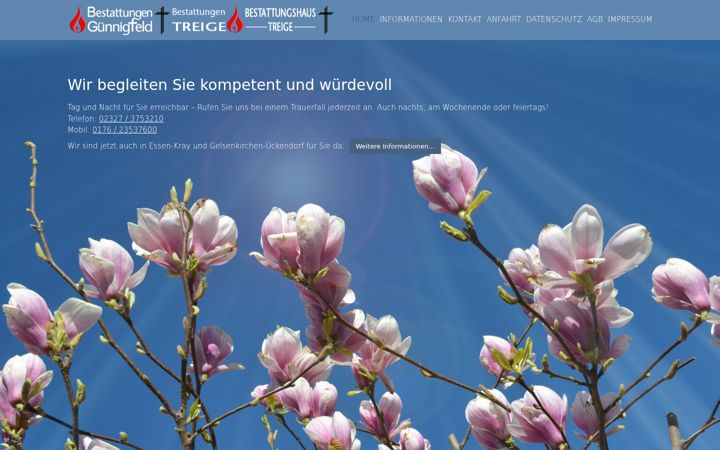 Screenshot ta' bestattungsteam.de
