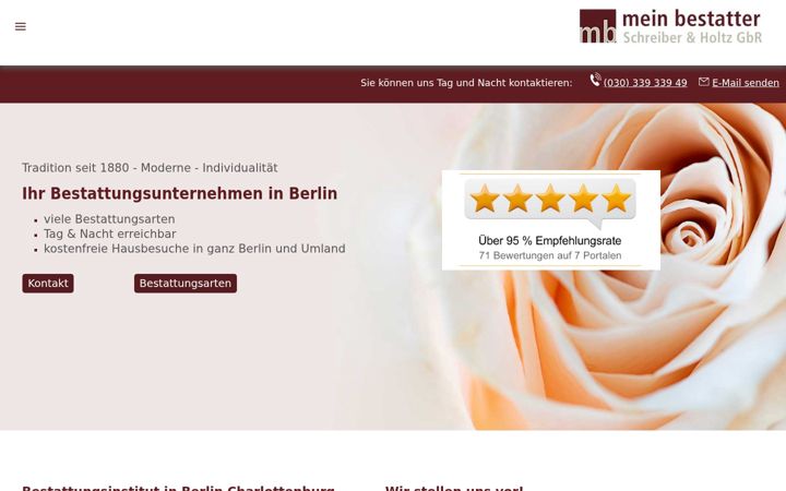 Screenshot ta' bestattungsunternehmen-berlin.de