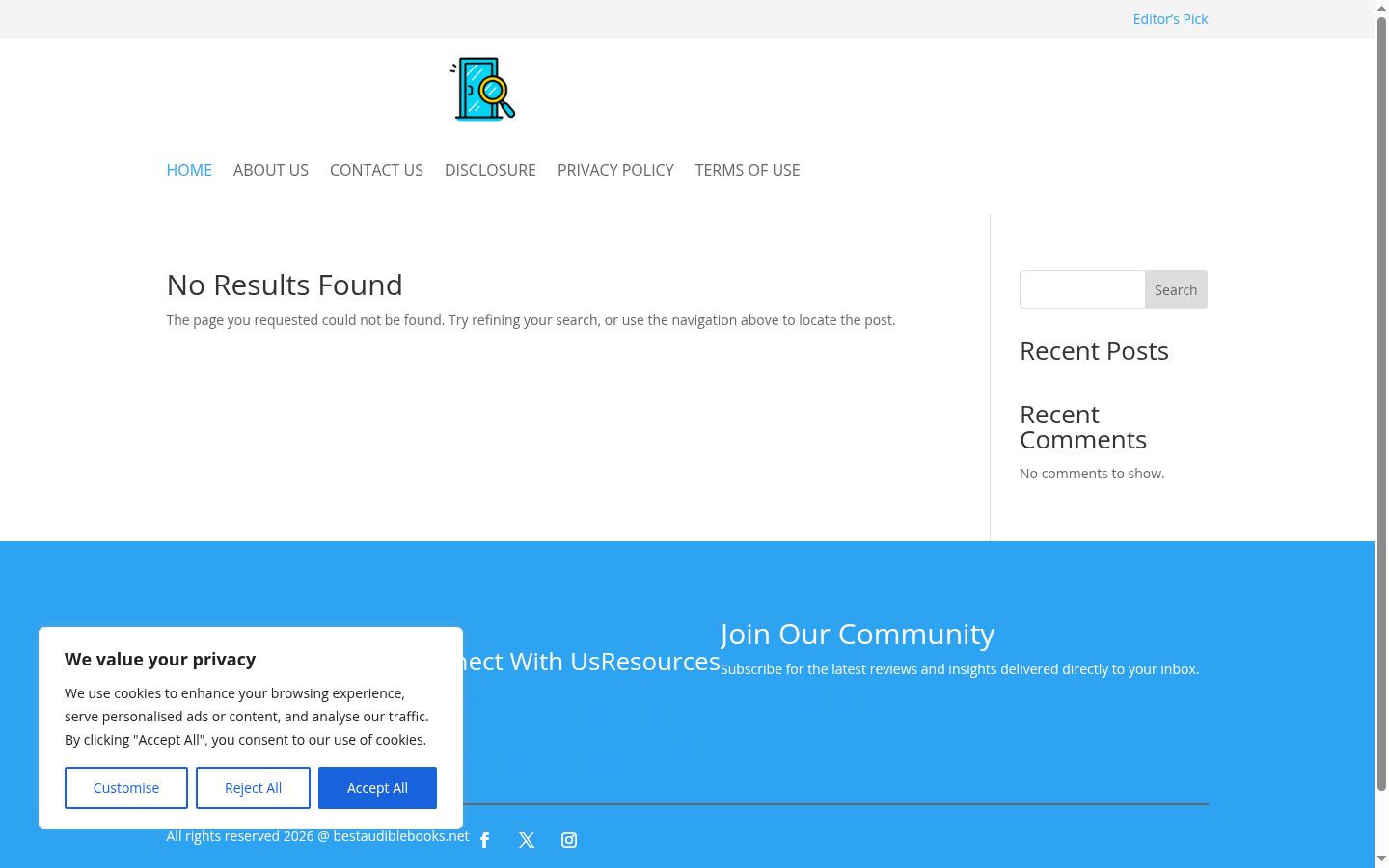 Screenshot of the consent banner shown before any interaction