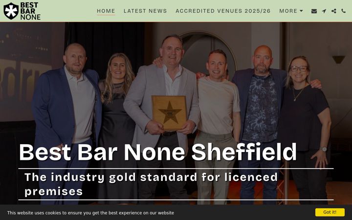 Screenshot of bestbarnonesheffield.co.uk