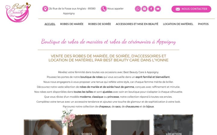 Snimka zaslona za bestbeautycare.fr