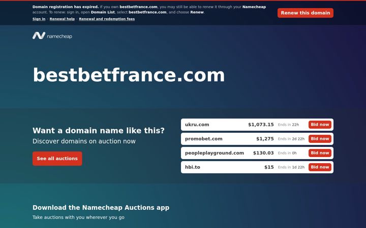 Screenshot of bestbetfrance.com