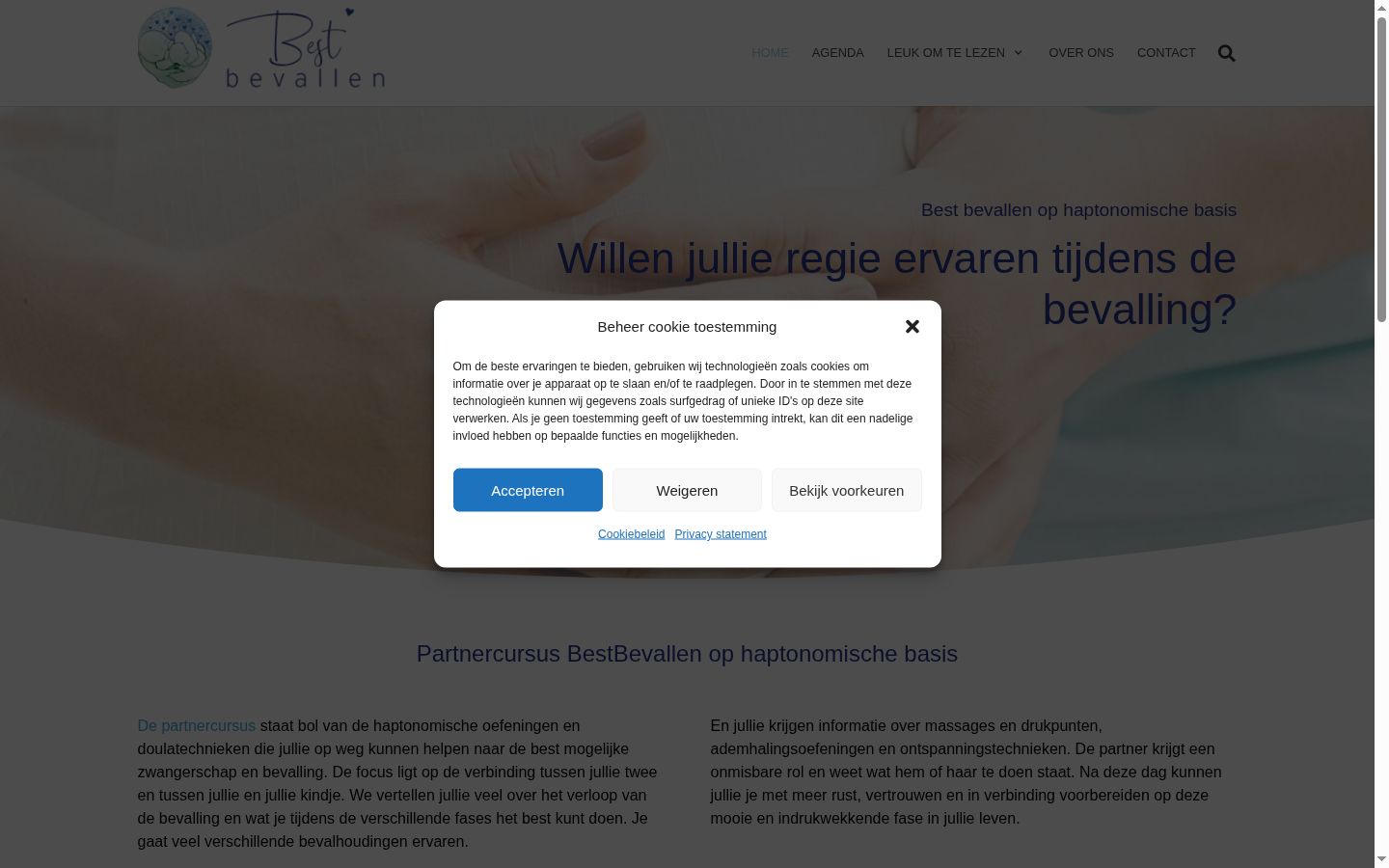 Screenshot tal-banner tal-kunsens muri qabel kwalunkwe interazzjoni