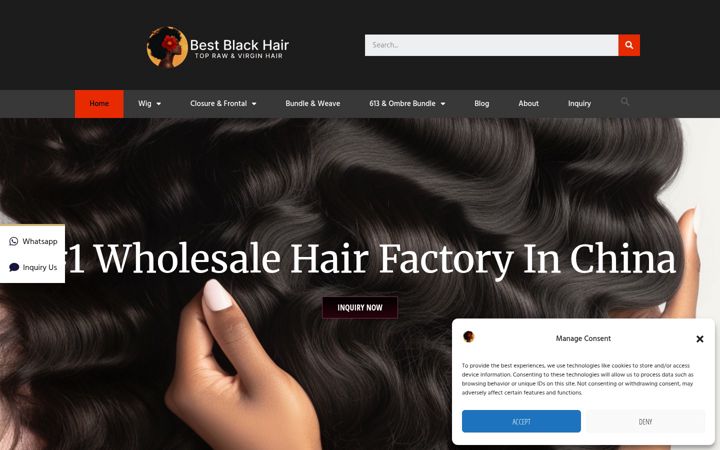 Screenshot of bestblackhair.com