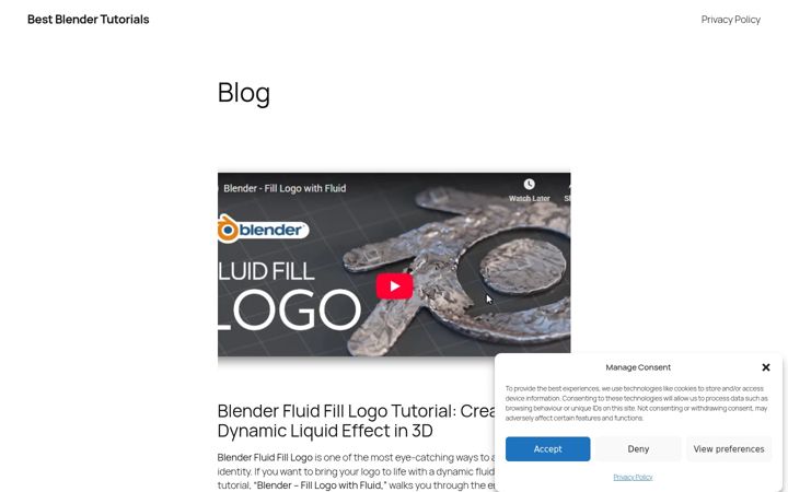 Screenshot of bestblendertutorials.com