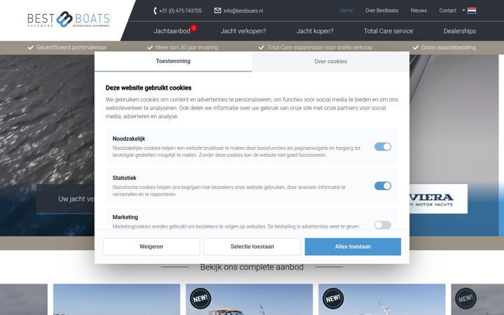 Zrzut ekranu bestboats.nl