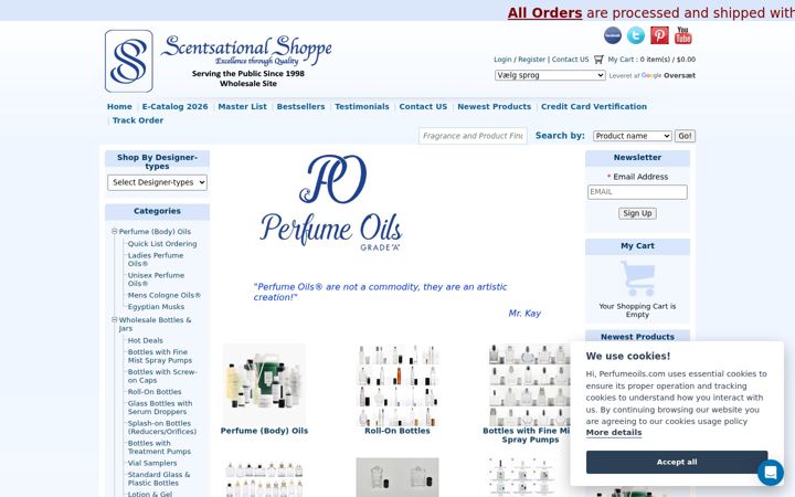Screenshot of bestbodyoils.com