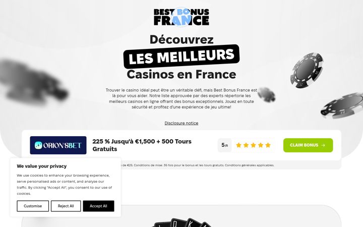 Screenshot of bestbonusfrance.com