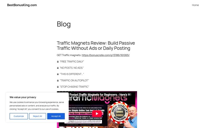 Screenshot of bestbonusking.com