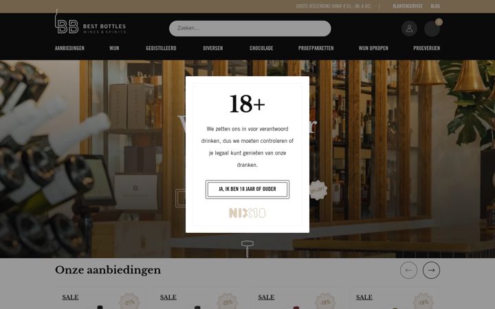 Screenshot of bestbottles.nl