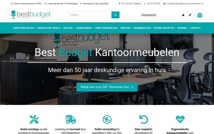 Screenshot of bestbudgetkantoormeubelen.nl