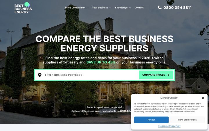 Screenshot of bestbusinessenergy.co.uk