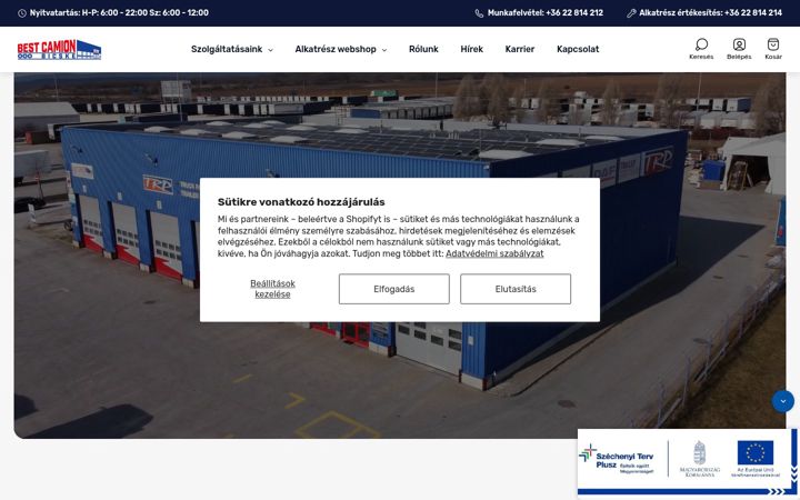 Screenshot of bestcamion.hu