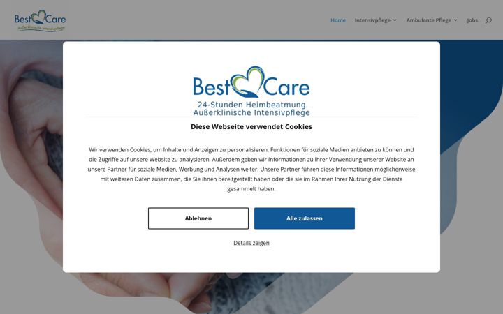 Screenshot of bestcare-intensivpflege.de