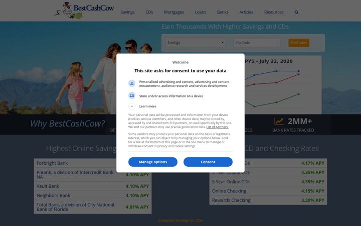 Skærmbillede af bestcashcow.com