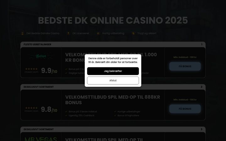 Screenshot of bestcasinosdkon.com