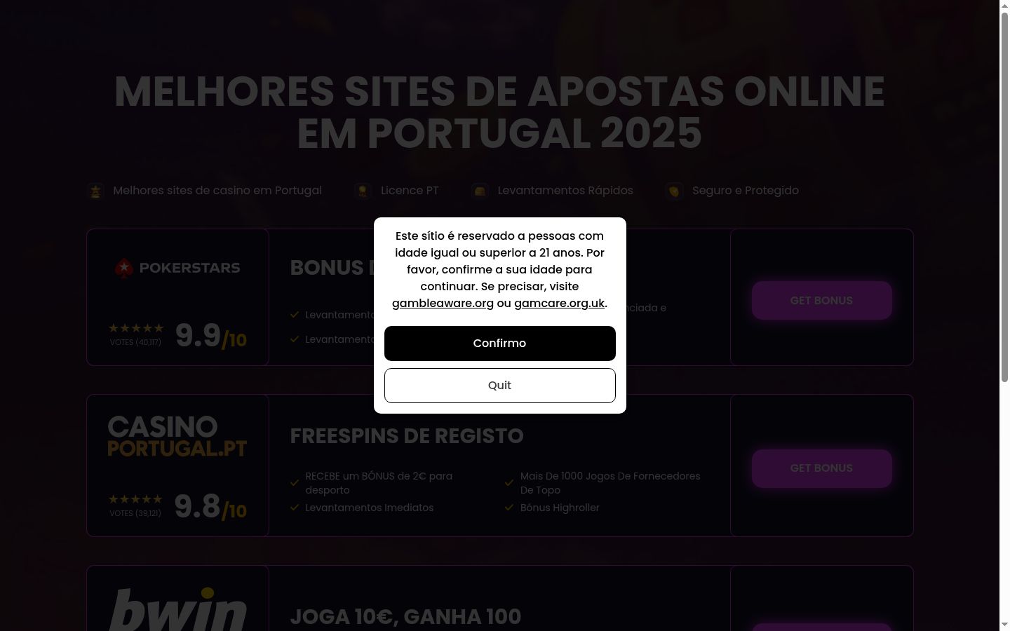 Captura de pantalla del banner de consentimiento mostrado antes de cualquier interacción