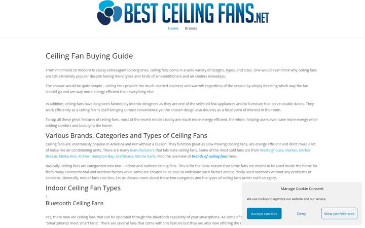 Screenshot of bestceilingfans.net