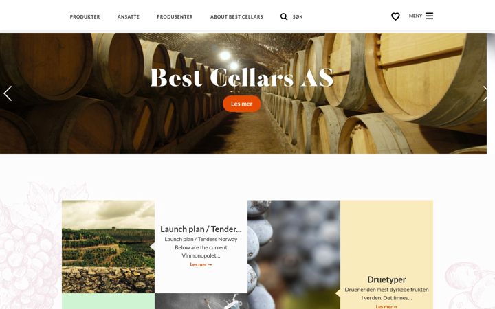 Screenshot of bestcellars.no