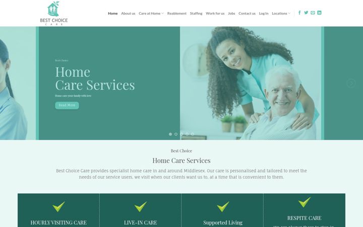 Screenshot of bestchoicecareuk.com