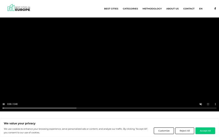 Screenshot of bestcitiesineurope.com