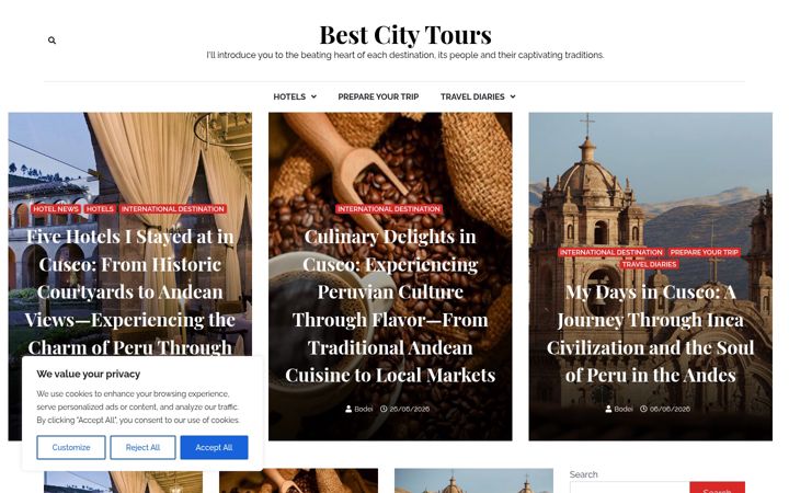 Screenshot of bestcitytours.net