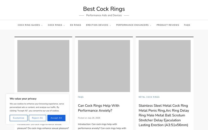 Screenshot of bestcockrings.com
