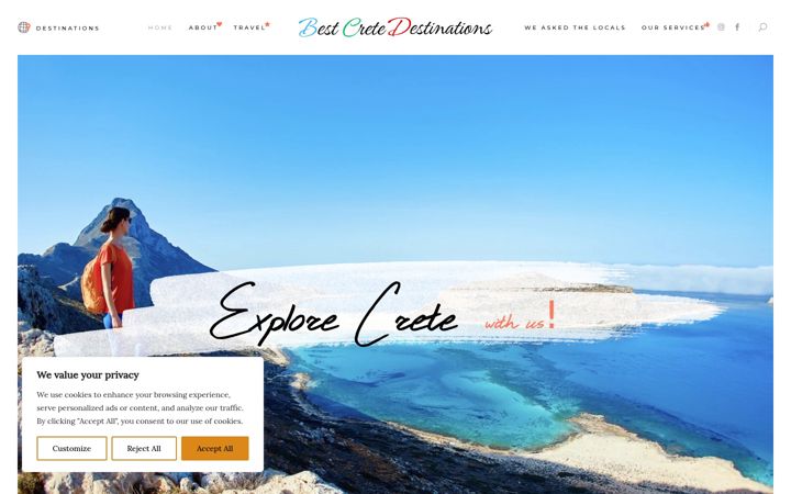 Screenshot di bestcretedestinations.gr