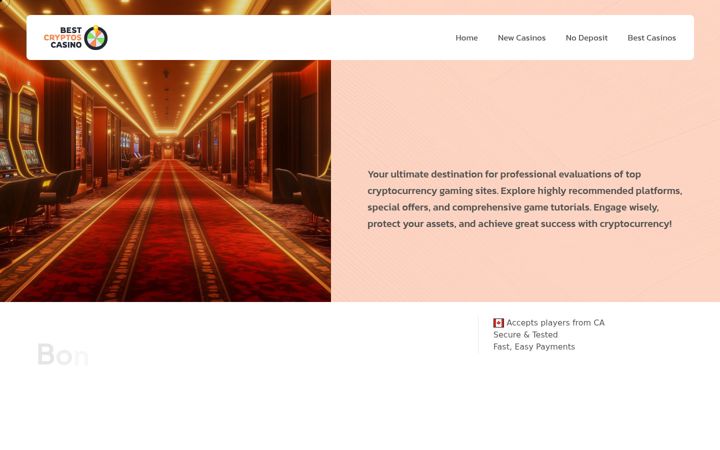 Екранна снимка на bestcryptoscasino.com