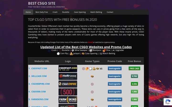 Екранна снимка на bestcsgosite.com