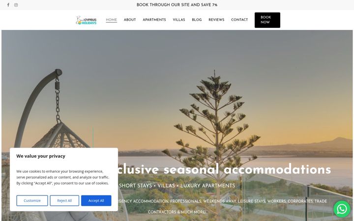 Screenshot of bestcyprusholidays.com