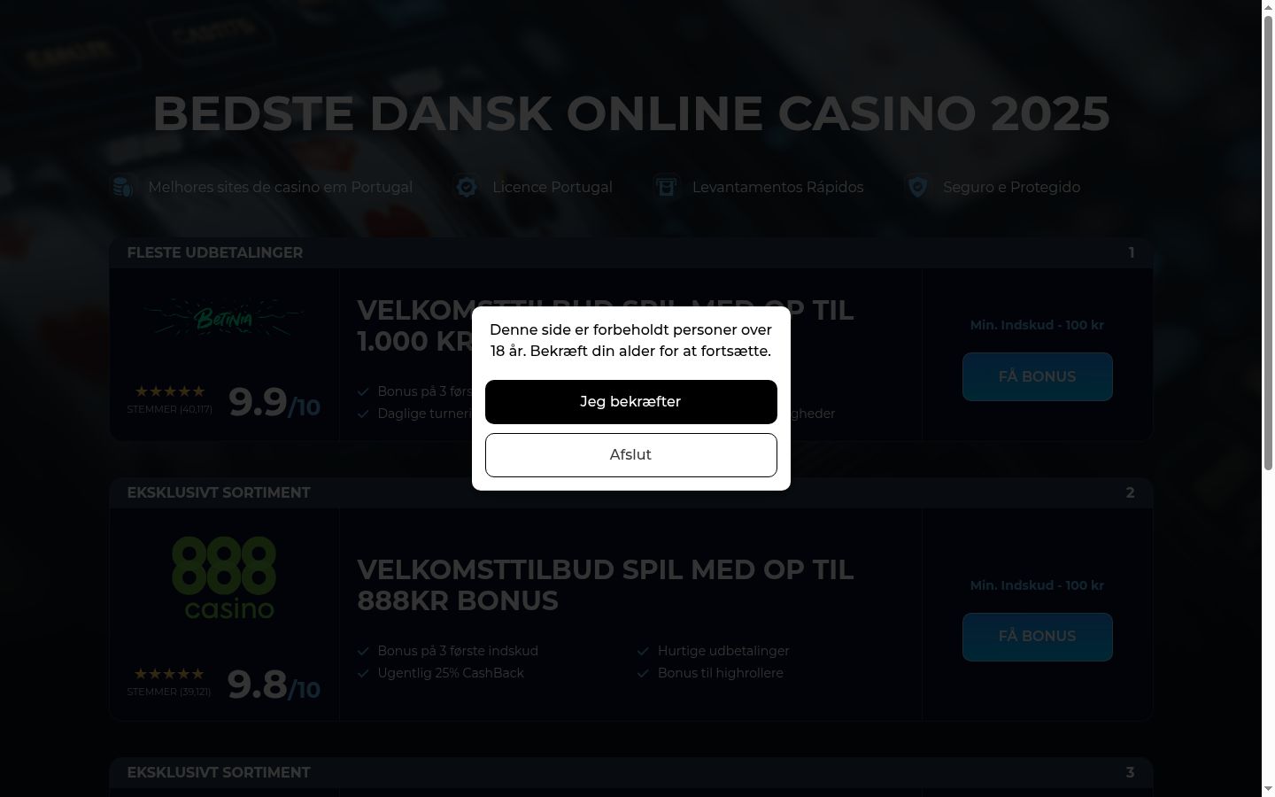 Sutikimo reklamjuostės, rodytos prieš bet kokią sąveiką, ekrano kopija