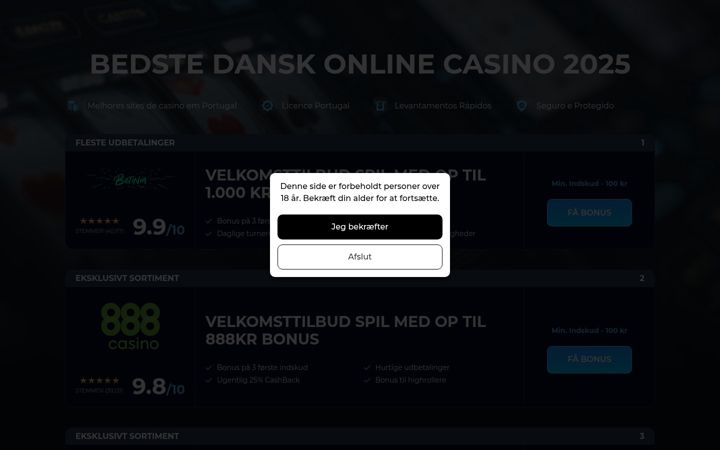 Screenshot of bestdanskkasino.com