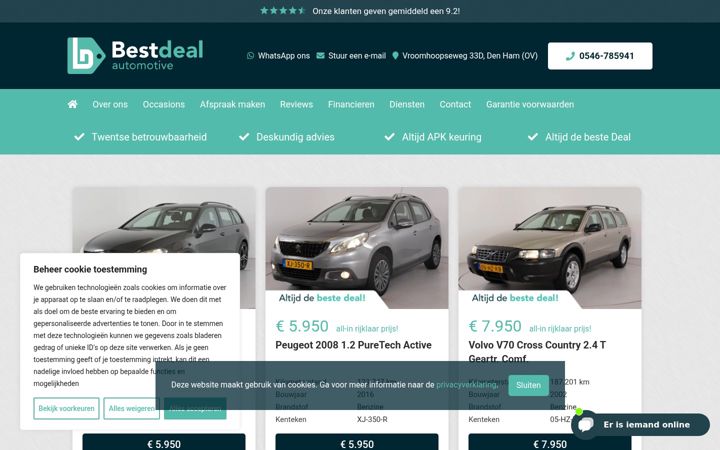 Screenshot of bestdealautomotive.nl