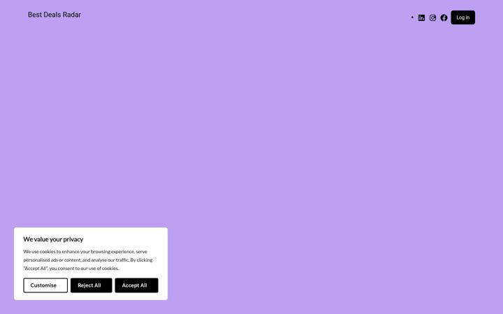 Screenshot of bestdealsradar.co.uk