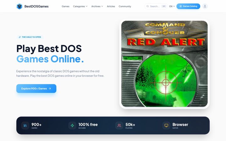 Screenshot of bestdosgames.com