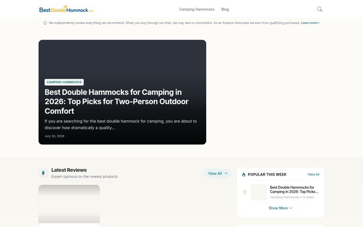 Screenshot of bestdoublehammock.com